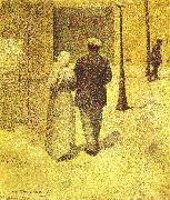Charles Angrand, Man and Woman on the Street